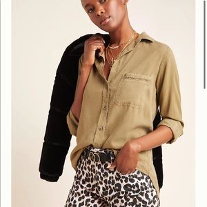 Anthropology x Cloth and Stone Khaki Button Down